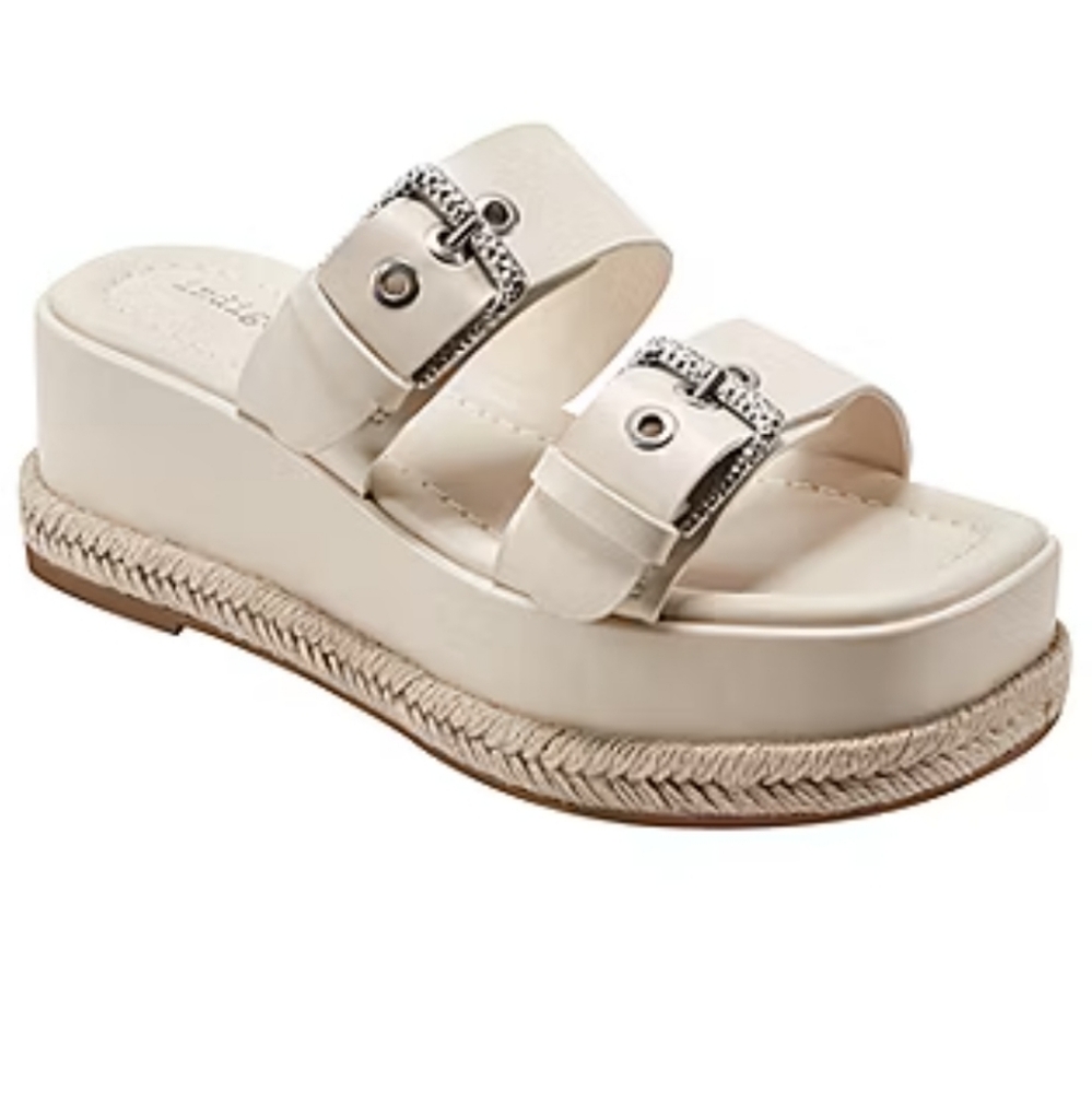 Indigo Rd by Egypt Sherrod Cream Brulee Platform Sandals Size 8.5